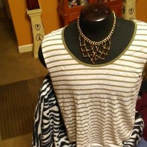 Banana Republic army green & white .